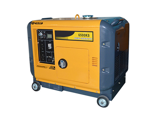 Emergency Small Diesel Generator , Electric Start 6kva Quiet Portable Generator